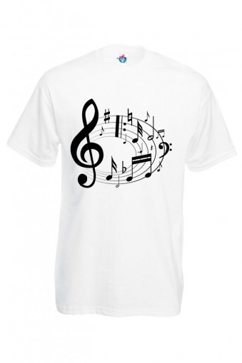 Мъжка Тениска с Ноти