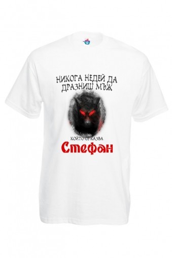 Мъжка тениска за Стефановден Не дразни Стефан