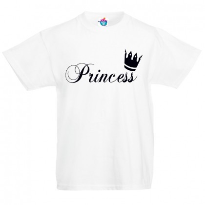 Детска тениска с надпис Princess