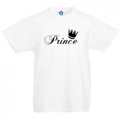 Детска тениска с надпис Prince