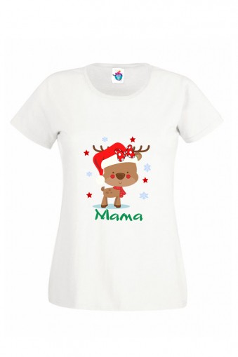 Дамска тениска за Коледа Мама с Еленче