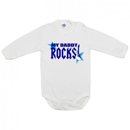 Бебешко боди Моят татко е Рок Звезда