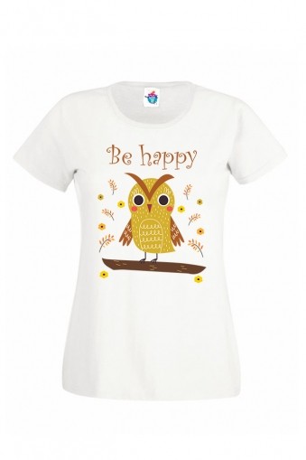 Дамска тениска Бъди щастлива