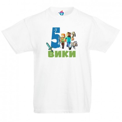 Детска тениска ЧРД с Майнкрафт