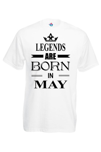Мъжка тениска за Рожден ден Legends are Born May...