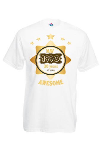 Мъжка тениска за Рожден ден To be Awesome May