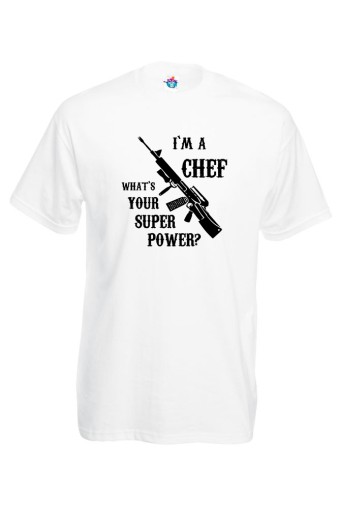 Мъжка тениска   SUPER POWER CHEF