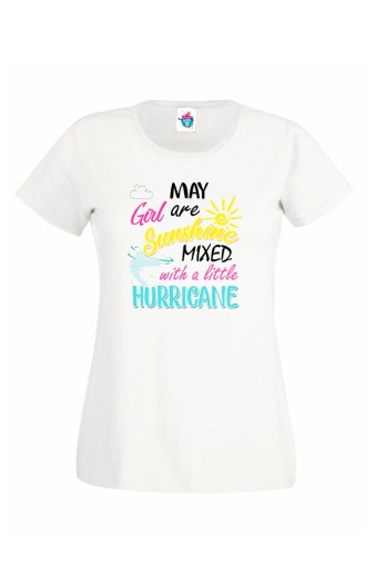 Дамска Тениска За Рожден Ден Hurricane За Май