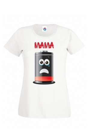 Дамска тениска с батерия Мама