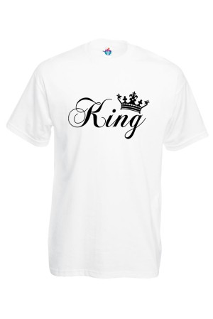 Мъжка тениска с надпис King
