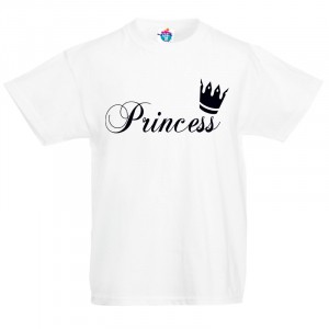 Детска тениска с надпис Princess