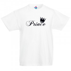 Детска тениска с надпис Prince