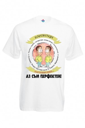 Мъжка тениска за зодия Близнаци