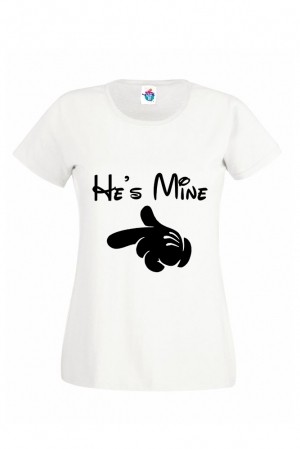 Дамска тениска с надпис He's mine