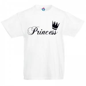 Детска тениска с надпис Princess
