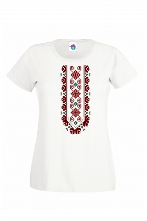 Дамска тениска с народна шевица