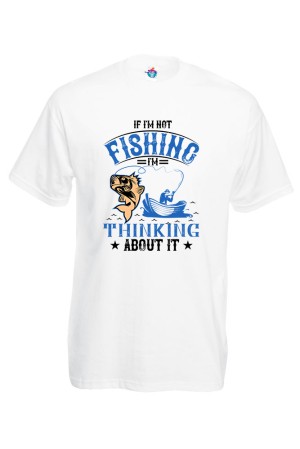 Мъжка Тениска За Риболов If I'm Not Fishing