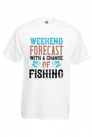 Мъжка Тениска За Риболов Weekend Forecast With A Change Of Fishing
