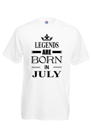 Мъжка тениска за Рожден ден Legends are Born July...