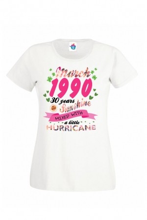 Дамска тениска за рожден ден Sunshine with Little Hurricane March...