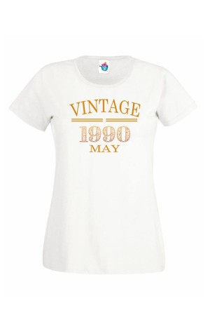 Дамска тениска за рожден ден  VINTAGE May