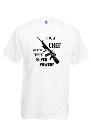 Мъжка тениска   SUPER POWER CHEF