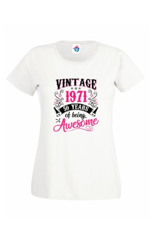 Дамска Тениска За Рожден Ден Vintage Pink За Ноември